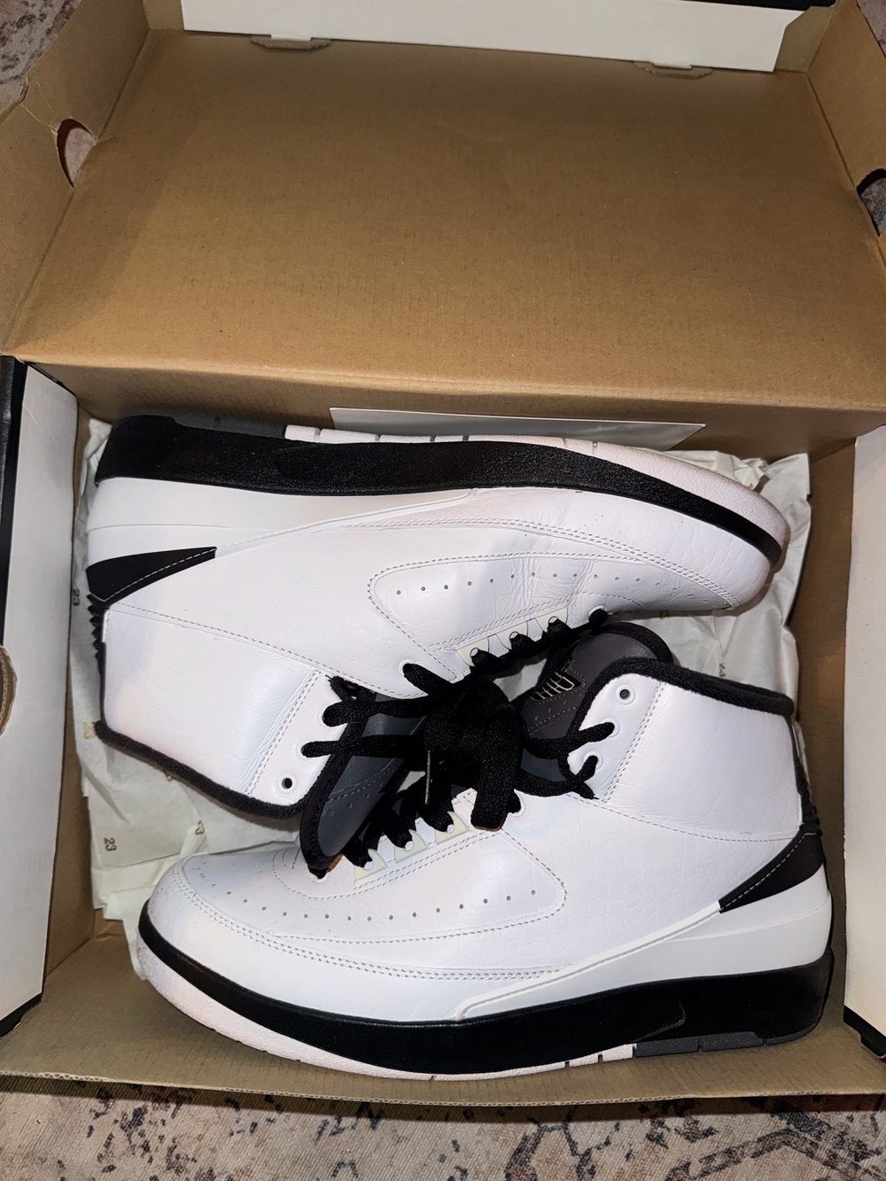 Jordan Men's White and Black High-Top Sneakers